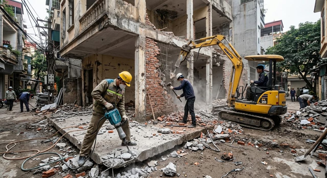 Dịch vụ khoan cắt bê tông Hải Phòng giá rẻ uy tín nhanh chóng Dịch vụ khoan cắt, đục phá bê tông Hải Phòng giá rẻ uy tín nhanh chóng