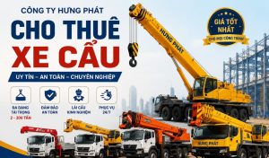 Dịch Vụ Cho Thuê Xe Cẩu Vĩnh Long Theo Ca, Ngày, Tháng