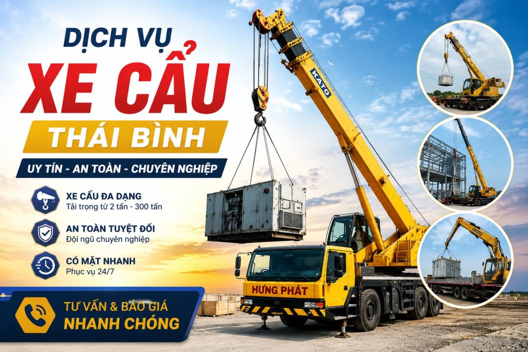 Cho Thuê Xe Cẩu Thái Bình Cẩu Hàng Nặng, Công Trình, Nhà Xưởng Cho Thuê Xe Cẩu Thái Bình Cẩu Hàng Nặng, Công Trình, Nhà Xưởng
