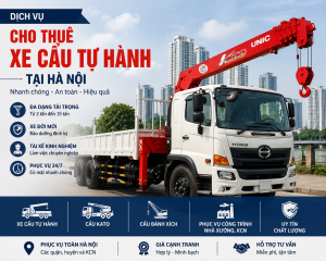 Dịch Vụ Xe Cho thuê Cẩu Hải Phòng Tự Hành, Kato, Bánh Xích 24/7